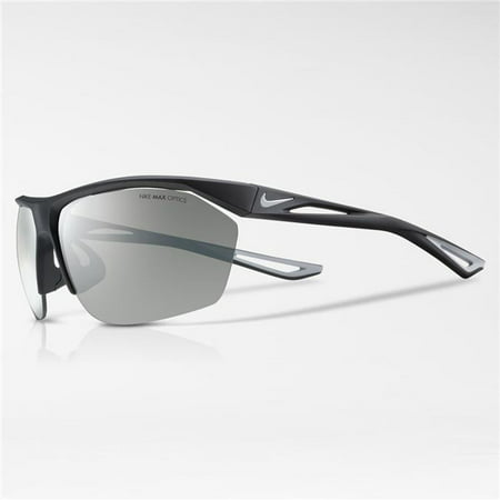 Tailwind Mens Sunglasses, Matte Black & Wolf Grey - Grey & Silver Flash Lens