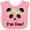 Pink and White, variant on Inktastic First Birthday Panda 1 Year Old Girl Girls Baby Bib
