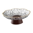 thumbnail image 3 of Bandeja decorativa con pedestal para almacenamiento, bandeja de regalo familiar, encimera de cocina, fruta Claro, 3 of 9