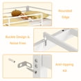 thumbnail image 5 of Zimtown Twin Size Low Loft Bed with Toy Storage and LED Light, Metal Bunk Bed Frame with Reversible Ladder,White, 5 of 10