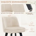 thumbnail image 5 of Dycanpo 26" Counter Height Bar Stools with Back Set of 3, Faux Leather Upholstery for Kitchen, Linen, 5 of 10