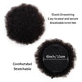 thumbnail image 2 of Afro Puff Bun Hair Piece 4 6 8 Inch Kinky Curly Human Hair Drawstring Ponytail Hair Extensions, 2 of 6