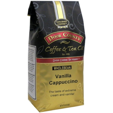 Door County Coffee Vanilla Cappuccino 10oz Whole Bean Specialty (Best Coffee Beans For Cappuccino)