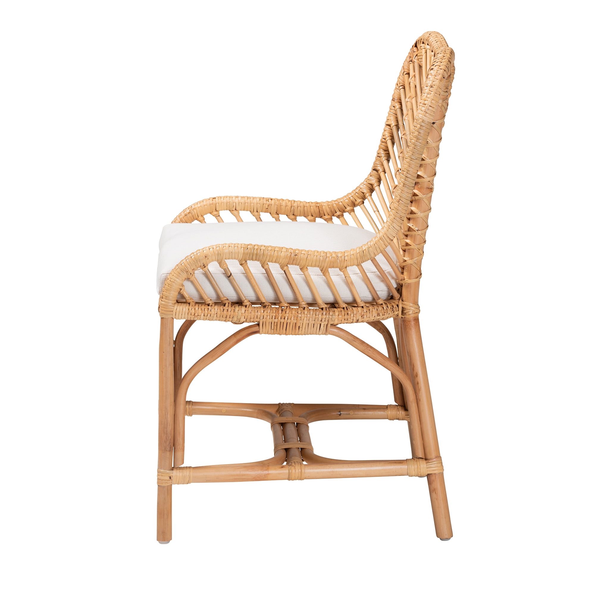 bali & pari Arween Rattan BOHO Dining Chair, Natural Brown