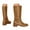 Brown1, variant on Square Toe Western Boots for Women Pull on Cowgirl Boots Retro Chunky Heel Wide Mid Calf Long Booties
