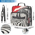 thumbnail image 2 of FORMRS Zipper Binder with Shoulder Strap 2-inch Ring 500 Sheet Capacity File Bag, Black Illusionary Boat, 2 of 5