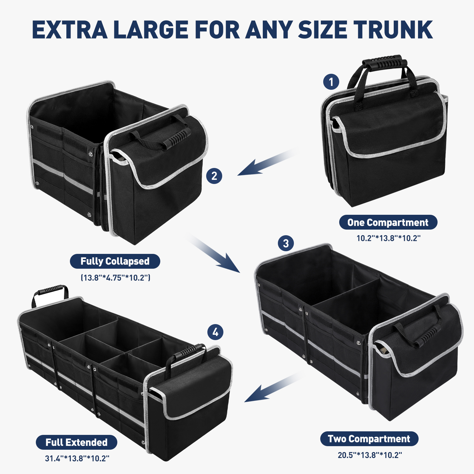 Cshidworld 4-in-1 Trunk Organizer with Cooler Bag photo 2