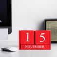 thumbnail image 3 of EXHUMKY Exhumky Elegant Red Perpetual Calendar for Home and Office Daily Use 2Pcs, 3 of 6