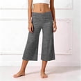 thumbnail image 4 of Oiyii Girls Summer Pants Solid Pleated Waist Wide Leg Boggy Cropped Pants, Sizes 5-14Y, 4 of 8
