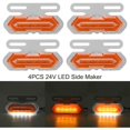 thumbnail image 2 of 4Pcs 24V LED Side Marker Lights Car Turn Signal Truck Lights Fit for Truck Trailers, 2 of 5