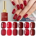 thumbnail image 3 of Ankara Red Series Nail Polish Glue - 6 Red Shades Gloss/Matte/Glitter Long-Lasting Gel Polish 15ml, 3 of 6