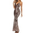 thumbnail image 3 of SWSMCLT Women's Sexy Floral Dress Evening Gown Stretch Bodycon Deep V Neck Prom Maxi Dresses Backless Homecoming Hoco Wedding Cocktail Sequin Bridesmaid Party Full Length Golden Large, 3 of 5