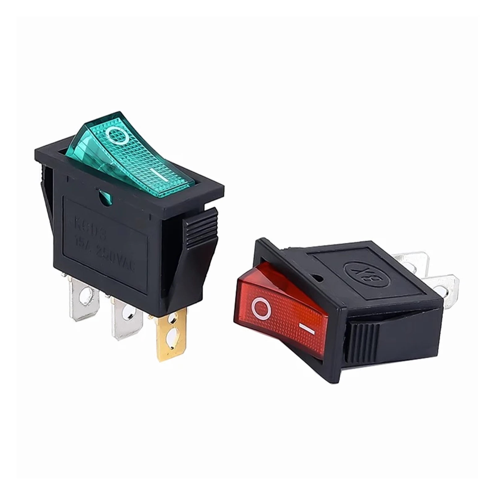 1PCS KCD3 Rocker Switch ON-OFF ON-OFF-ON 2 Position 3Pins Electrical equipment With Light Power Switch 16A 250V / 20A 125V AC