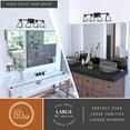 thumbnail image 4 of Ravenna 4 Light Matte Black Bathroom Vanity Fixture Metal Cage Shade, LED Compatible, 4 of 12
