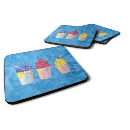 

Carolines Treasures 8780FC Snowballs and Snowcones Foam Coaster Set of 4 3 1/2 x 3 1/2 multicolor