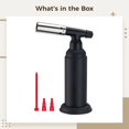 thumbnail image 5 of Professional Butane Torch with Safety Lock, Portable Culinary Blow Torch for Kitchen, Adjustable Flame Control, Refillable Cooking Torch with Stand, Blue Flame Heat Gun, 5 of 5