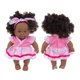 thumbnail image 3 of Muñeca de bebé negra africana de 8 pulgadas, muñeca de juego realista con ropa para niños, regalo de cumpleaños perfecto, 3 of 4