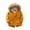 Yellow, variant on Esaierr Boys Girls Winter Cotton Jackets Hooded Thicken Fleece Coats for Kids Baby,2-7T Toddler Mid Length Leisure Zipper Warm Cotton Outwear