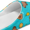 thumbnail image 6 of POLERO Funny Capybara Print Indoor House Slipper for Woman Closed Toe Slide Lightweight Material Bedroom Shoes for Winter, Size 10.5-11.5, 6 of 7