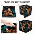 thumbnail image 4 of Leopard Foldable Storage Basket with Handle, 10.8"x10.5"x10.6", Large Capacity - Storage Box, Storage Cubes, Toy Box Included, 4 of 6