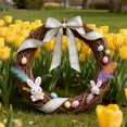 thumbnail image 5 of Easter Wired Ribbon with Bunny and Egg Checkered Pattern, Spring Decorative Polyester Ribbon Roll for Wreath Making Gift Wrapping Bows Basket DIY Crafts, 5 of 5