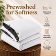 thumbnail image 4 of Swift Home Reversible Ultra Soft Solid Duvet Cover Set with Decorative Button Closure, King, White, 4 of 6