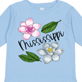 thumbnail image 4 of Inktastic Mississippi Magnolia Flowers and Leaves Boys or Girls Long Sleeve Toddler T-Shirt, 4 of 5