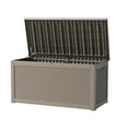 thumbnail image 2 of MAYEERTY 260 Gallon Outdoor Deck Box, Large Capacity Storage Box for Patio Furniture Cushions, Pillow with Wheels, Light Brown, 2 of 8
