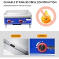 thumbnail image 3 of Commercial Countertop Manual Griddle - KITMA 24'' Heavy Duty Restaurant Griddle - Natural Gas Flat Top Griddle - 60,000 BTU, 3 of 7