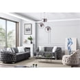 thumbnail image 4 of Beyan Signature Bursa 91" Velvet Upholstered Sofa in Gray/Silver, 4 of 4