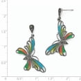 thumbnail image 2 of Primal Silver Sterling Silver Marcasite and Multi Color Epoxy Butterfly Earrings, 2 of 4