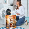 thumbnail image 4 of Happy Thanksgiving Siberian Husky Give Thanks Fall Beanie Scarf Welcome Foldable Laundry Basket Husky Dog Lover Gifts Organizer Storage with Handles - 00020, 4 of 5