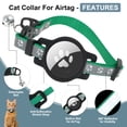 thumbnail image 3 of Unique Bargains Waterproof Cat Collar for Airtag  Reflective Collar with Bell Breakaway Cat Collar for Airtag Holder Cat Collars Cat Collar for Apple Air Tag Green, 3 of 7