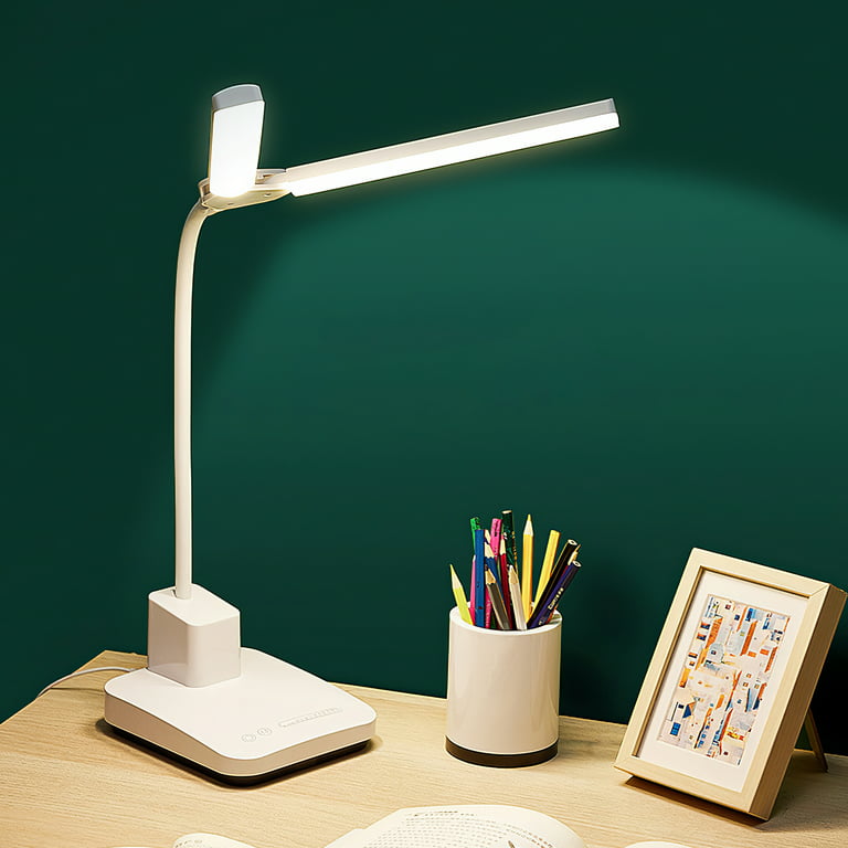 FANCY Double Head Desk Lamp Double Head Desk Light Adjustable Eye Caring  Reading Light For Home Office 