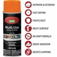thumbnail image 3 of Color Care Multi-Surface Enamel Spray Paint and Rust Inhibitor, Orange, 12 fl oz, 4-Pack, 3 of 6