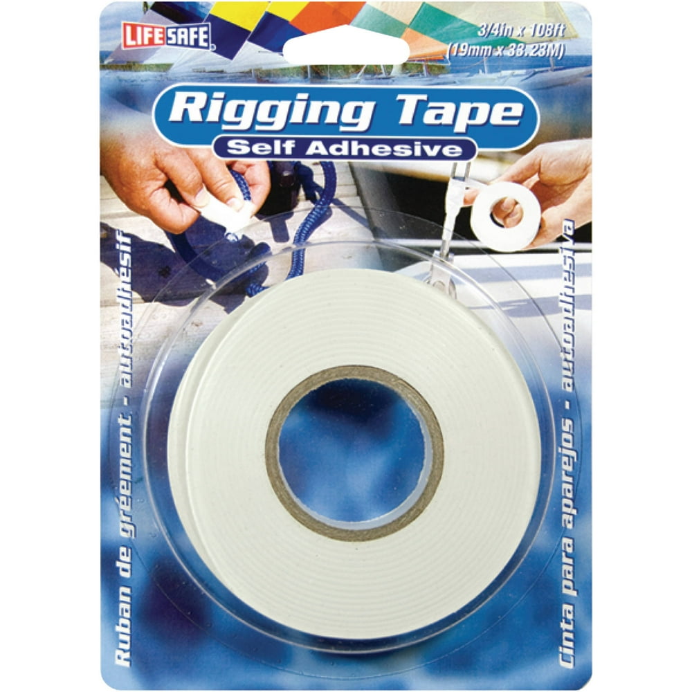Life Safe Rigging Tape With Adhesive 3/4" x 108' White