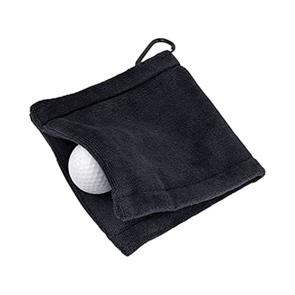 Advancent Toalla de limpieza de pelotas de Golf con gancho, cabeza limpia de microfibra, golf al aire libre, tela a prueba de polvo, hebilla Type6 NO6