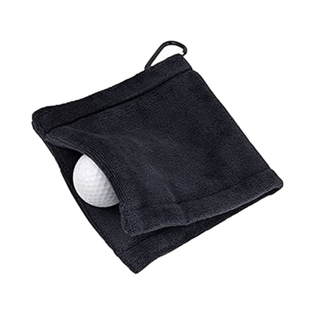 Advancent Toalla de limpieza de pelotas de Golf con gancho, cabeza limpia de microfibra, golf al aire libre, tela a prueba de polvo, hebilla Type6 NO6