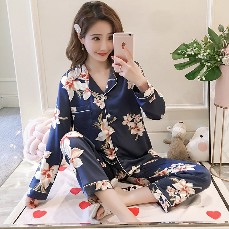 3xl-5xl Plus Size 150kg Graphics Silk Pajamas for Men Autumn Spring New  Long Sleeve Singer Breast Top and Pants Sleepwear Pjs