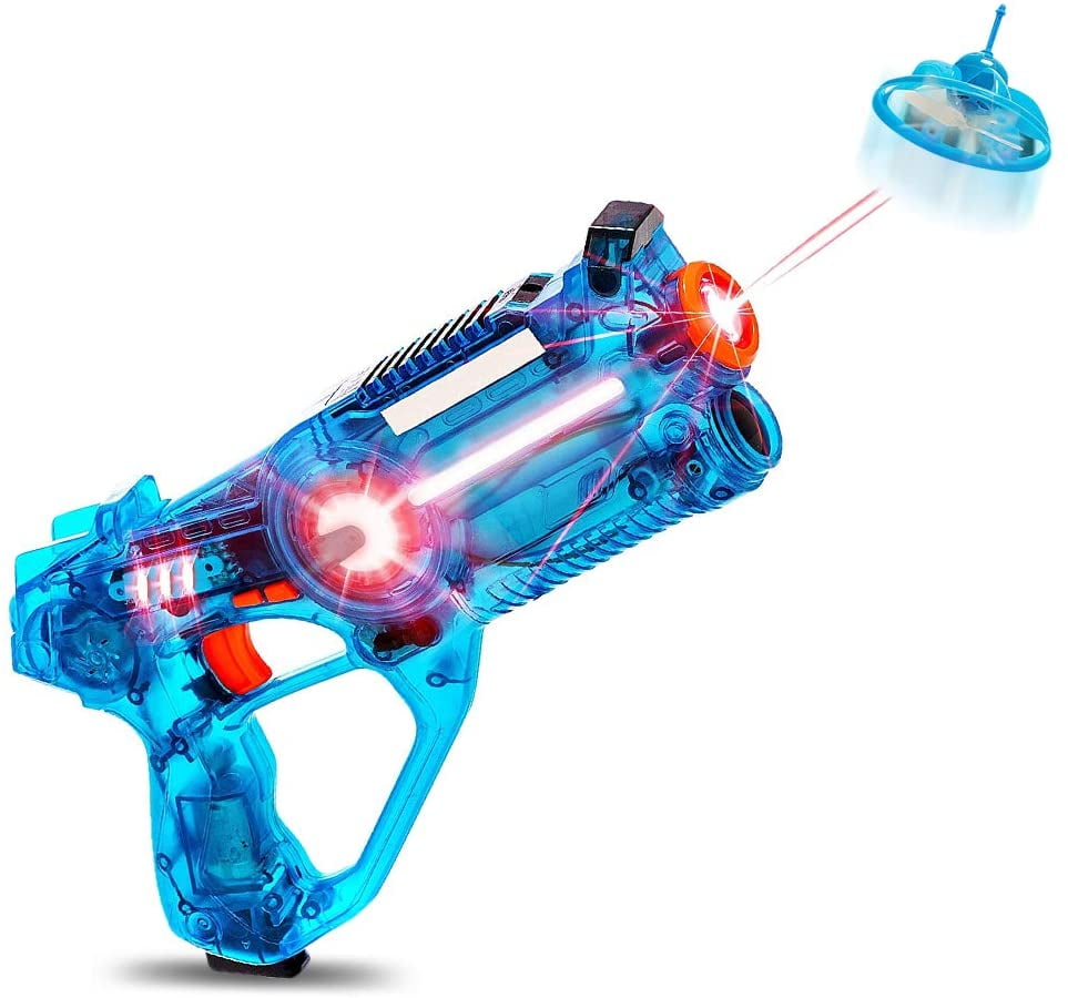 Aura Laser Tag Game with Blue Gun and Flying Target Mini Drone