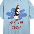 thumbnail image 2 of Chilly Willy Yes I'm Cold Crew Neck Short Sleeve Blue Heather Women's Night Shirt-XL, 2 of 2