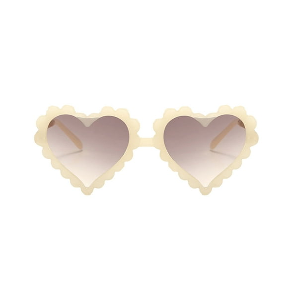 Xsylife Kids Girl Fashion Sunglasses Heart Shaped Frame Lightweight Sun Protection Glasses for Toddler Outdoor Beach Holiday