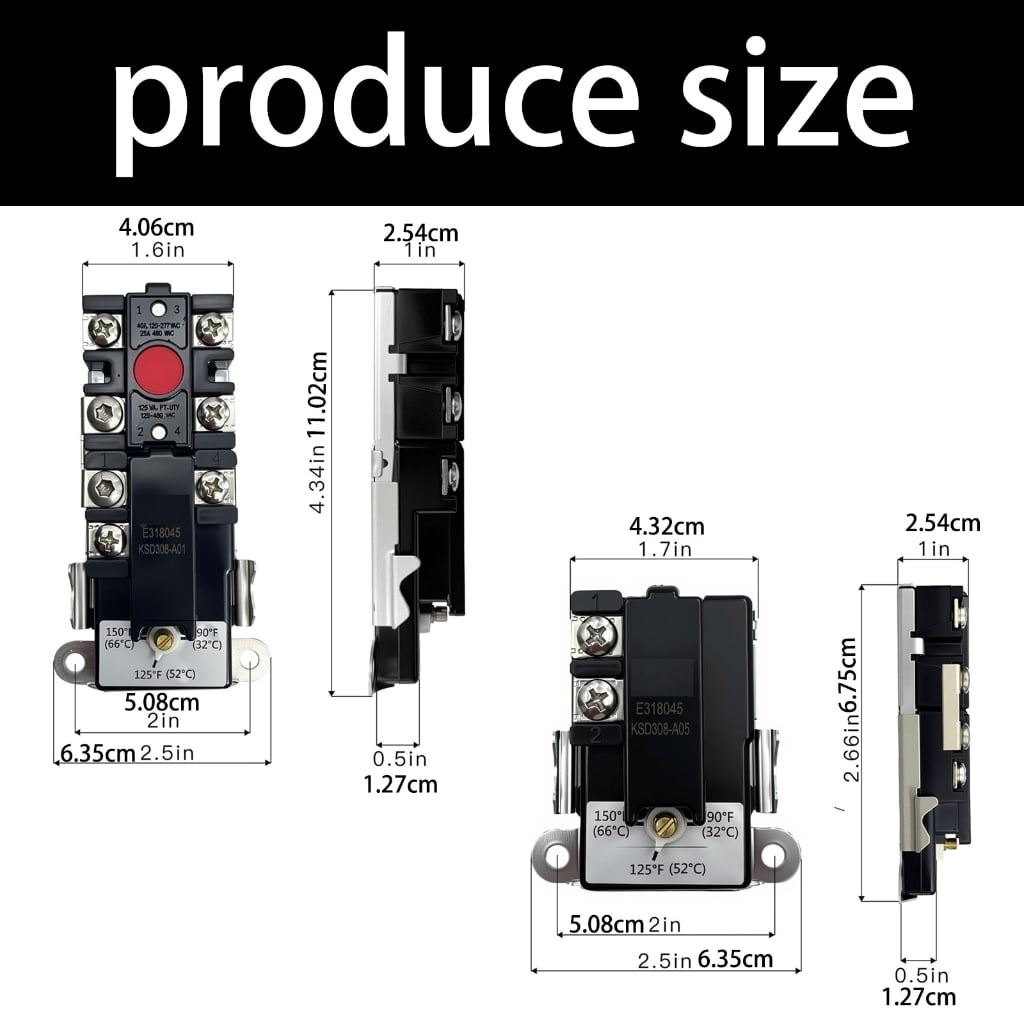 SP210245 Electric Water Heater Thermostats Upper And Lower Thermostat Temperature Controller For Double Element Heaters
