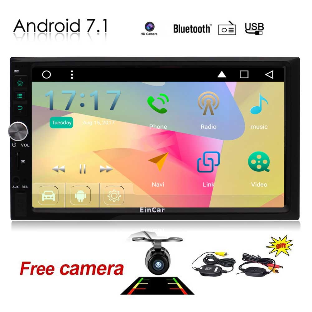 Android 7.1 Touch Screen Car Stereo EinCar 7'' inch Double Din in