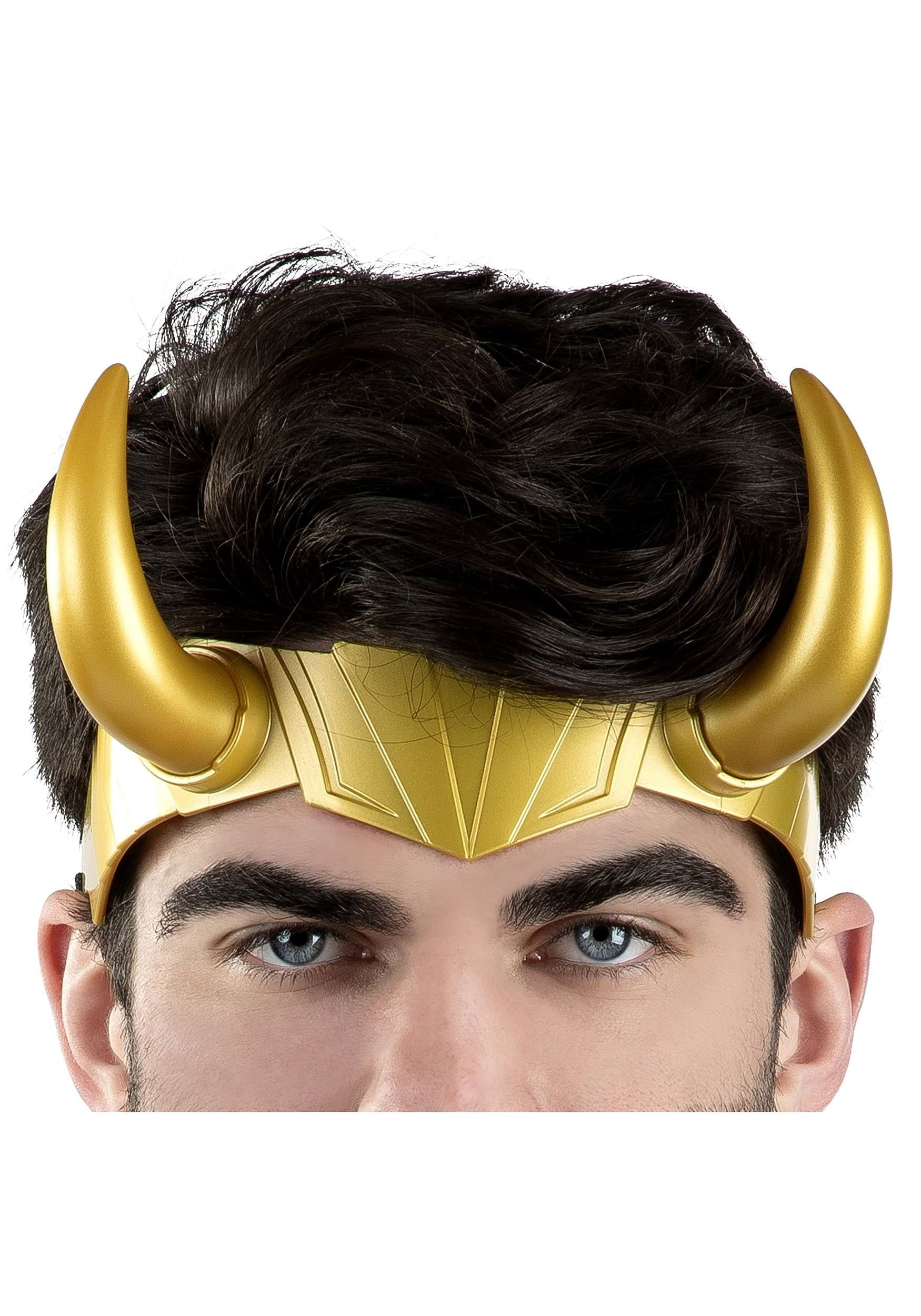 Loki ✨フェイスベール✨ Adults Gold Plastic Marvel's Loki Loki Headpiece Costume Accessory