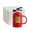 🔥 Red_New#1154, variant on Fire Extinguisher Style Coffee Mug with Lid and Spoon, Funny Ceramic Design, Unique Firefighter Theme Gift for Home and Office