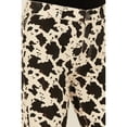 thumbnail image 2 of Rock & Roll Denim Women's And Cow Print High Rise Button Bargain Bell Flare Brown 28W x 32L, 2 of 4