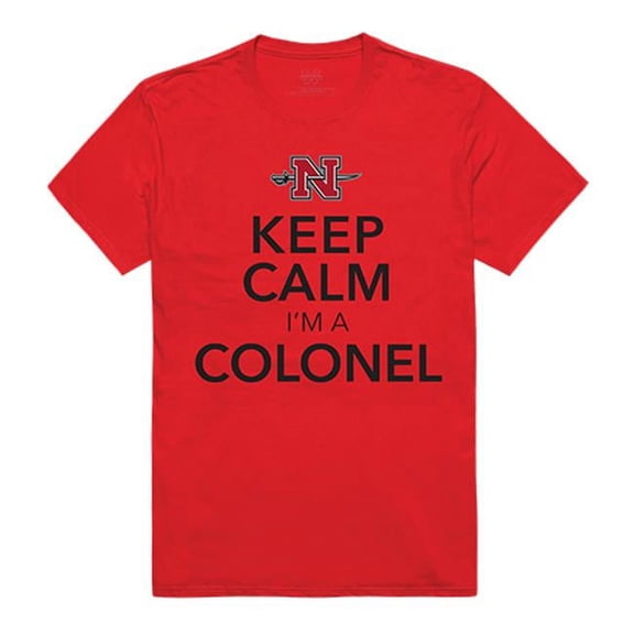Nicholls State Keep Calm Mens Tee - Red - Small