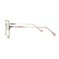 thumbnail image 4 of 90s Large Round Optical Quality Metal Rim Blue Light Flitering Computer Glasses Rose Gold Black, 4 of 4