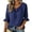 Blue-01, variant on Women’s Tie Neck Blouse, Elbow-Length Ruffle Sleeve Casual Dressy Summer Flowy Top